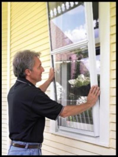 Installation of permanent exterior low-E storm windows is simple and easy, requiring a few basic tools and about 20 minutes of labor 