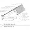 SIP roof panel detailing at the eaves with a framed overhang, a vertical fascia and soffit board