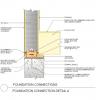 Connection of a concrete foundation wall to SIP wall panel with a sill plate and floor joist