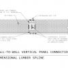 Connection of SIP wall panels with dimensional lumber splines