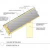 SIP roof panel detailing at eaves with an angled fascia