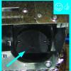 Packing tape has been removed and damper will be able to function properly once fan is installed
