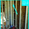 Gap in framing will allow corner to be filled with insulation