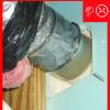 Penetration hole is larger than duct and not sealed