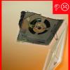Roughly cut hole that is larger than the fan, making it difficult to seal 