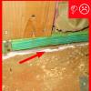 Caulk is too far from sill plate to properly air seal