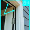 Weather stripping has been installed and remains in contact once door is closed