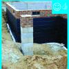 The drain tile is installed along the bottom of the entire foundation footing