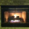 A ventless gas fireplace has no chimney