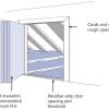 Air seal the attic kneewall door opening with weather stripping