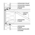 Conceptual air sealing strategy at upper floor band joist