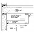 Air seal at cabinet soffit - two-story