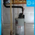 Power vented water heater installed