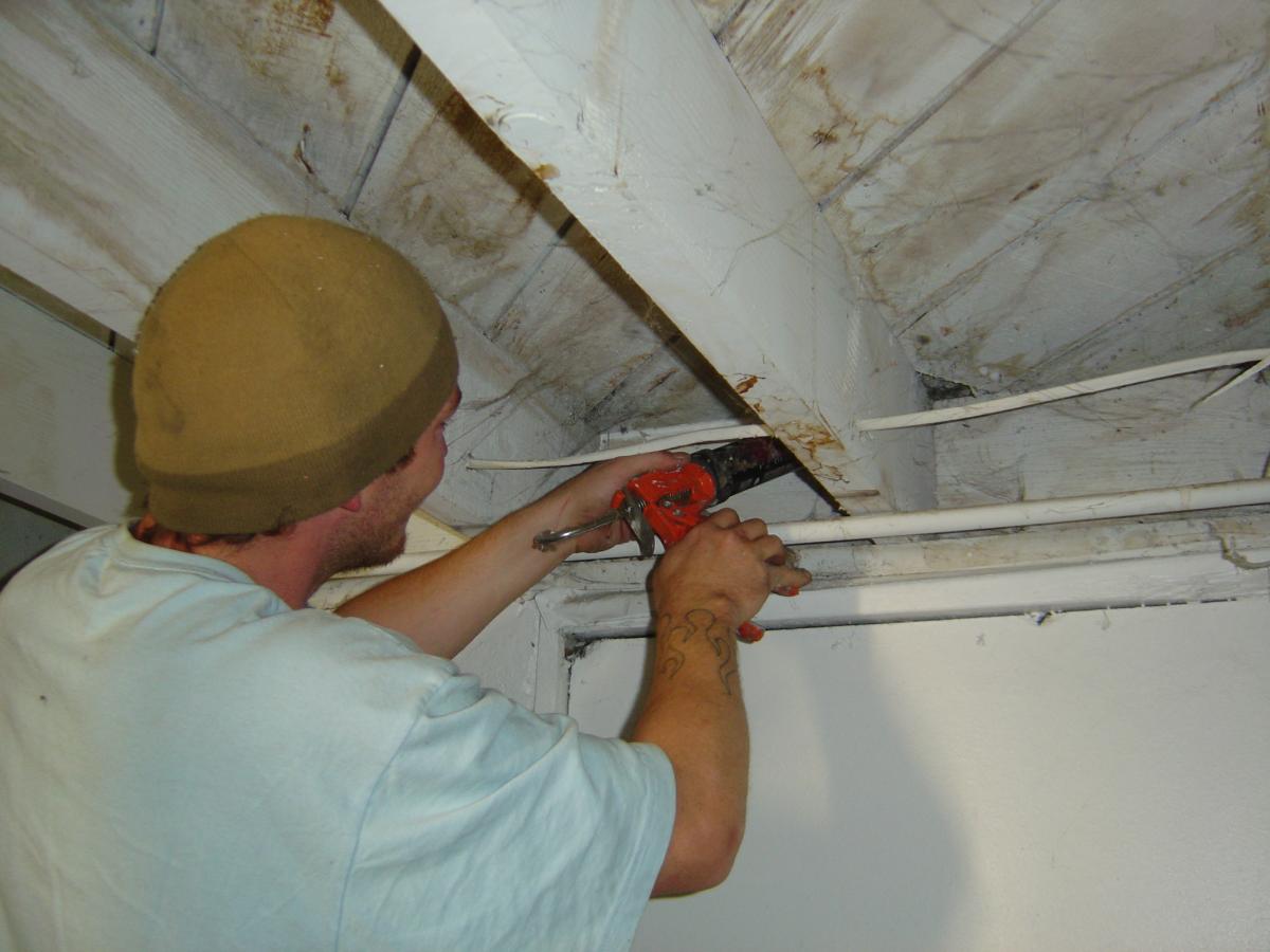 Air sealing band joist.