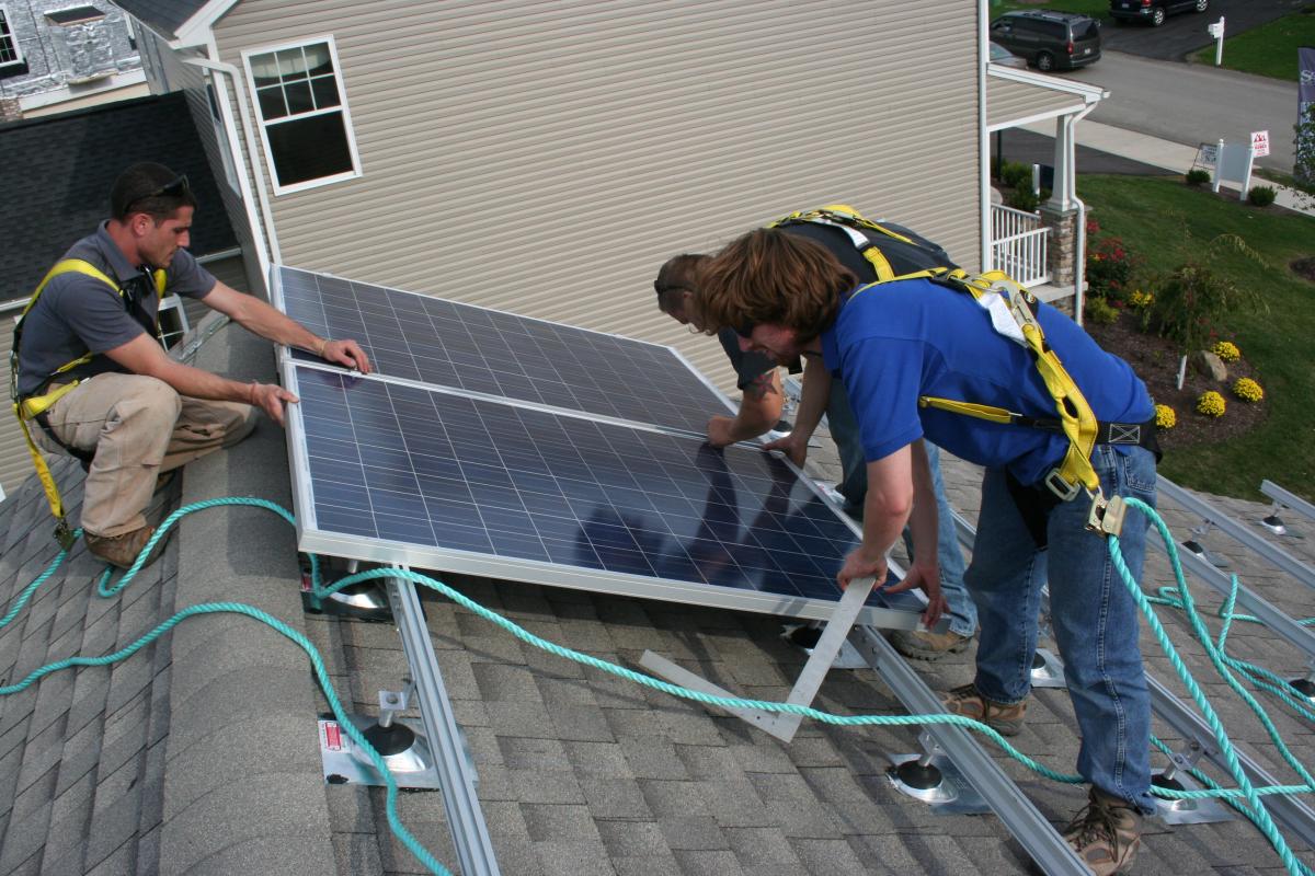 PV module installation.