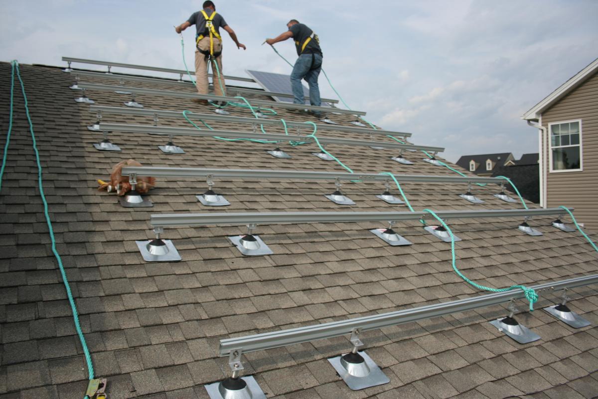 Anchor system installation.