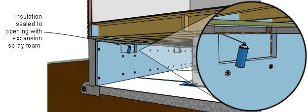 Seal crawlspace vents.
