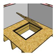 Use weather stripping to seal hatch.