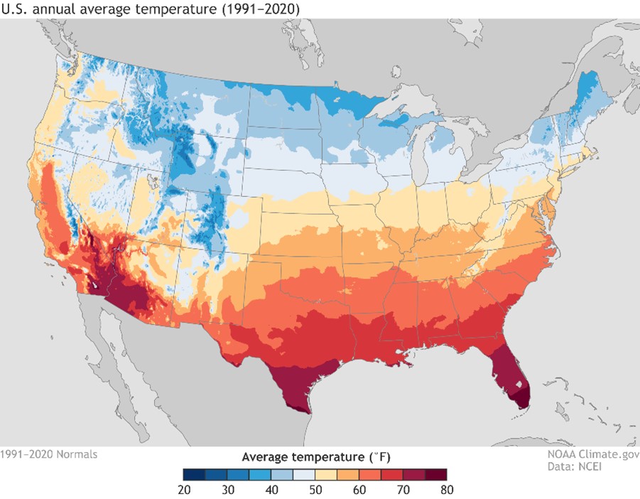 Temperatures in deep undisturbed soil at a given location are approximately equal to the annual average air temperature for that location
