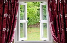 Casement windows allow full airflow through the entire window area
