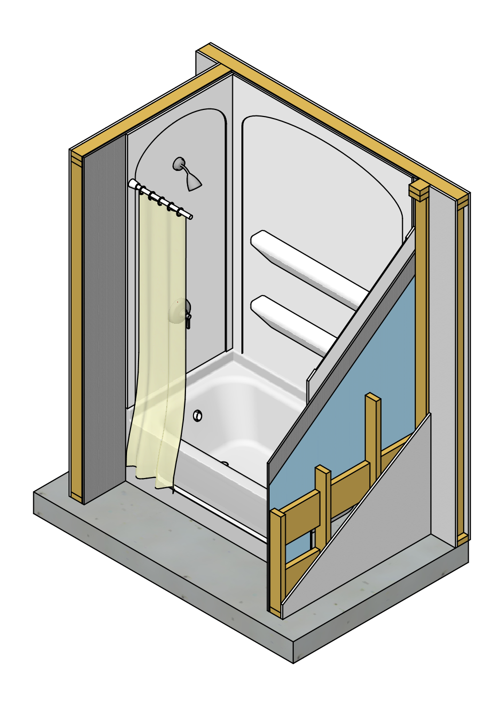 How to Install Adhesive Tub or Shower Surround Panels