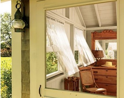 The operable windows in this house are located at occupant level to provide comfort ventilation.