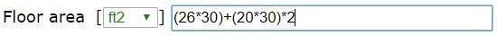 Example input with simple mathematical operation in value