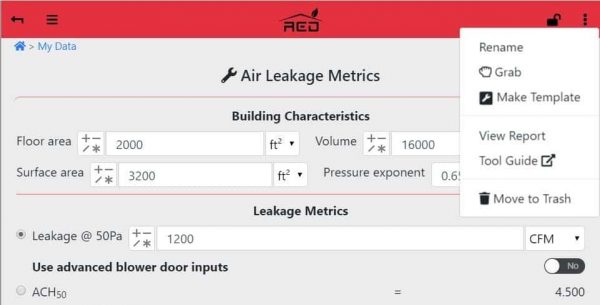 Banner dropdown menu for tools