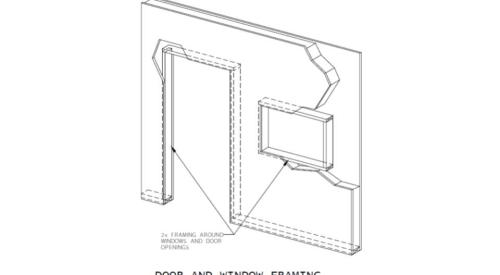 SIP panel door and wall framing