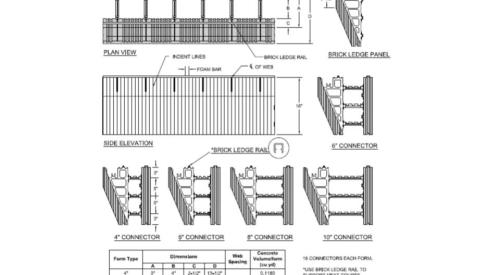 ICF brick ledge form