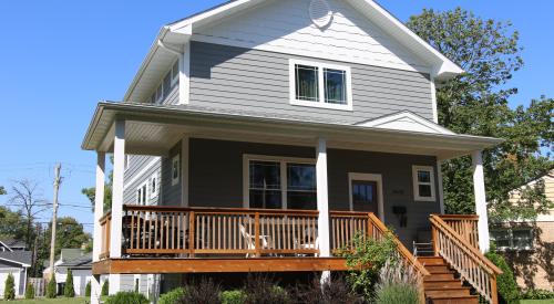 BrightLeaf Homes built this custom spec home in the cold climate in Brookfield, IL, and certified it to DOE Zero Energy Ready Home specifications in 2017. 