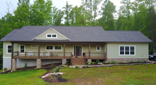 S.D. Jessup Construction built this custom for buyer home in the mixed-humid climate in Tobaccoville, NC, and certified it to DOE Zero Energy Ready Home specifications in 2017. 