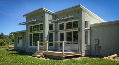 Unity Homes built this custom spec home in the cold climate in Walpole, NH, and certified it to DOE Zero Energy Ready Home specifications in 2017. 