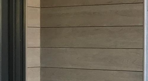 Right – Ripped OSB provides furring strips for a ventilation gap behind the wood siding.