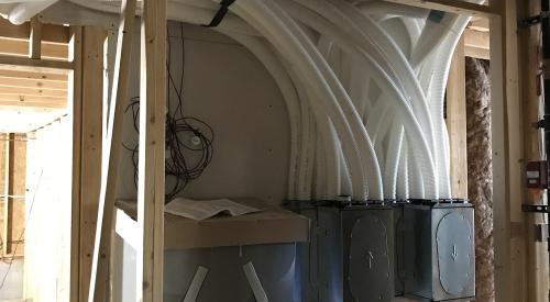 Right – A separately ducted HRV supplies fresh air to most rooms in the home.