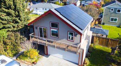 Targa Homes built this attached home in the marine climate in Seattle, WA, and certified it to DOE Zero Energy Ready Home specifications in 2021.