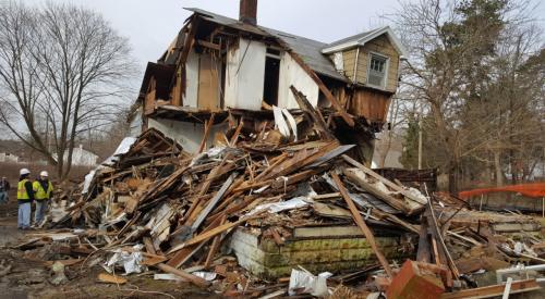 Right – The existing home on this site was in poor condition and was demolished to make room for a new highly efficient DOE Zero Energy Ready home.