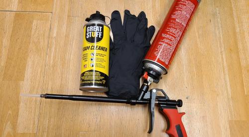 Caulk, a caulk gun, canned spray foam, a spray foam applicator, and gloves are among the materials you will need for most home air sealing projects. 
