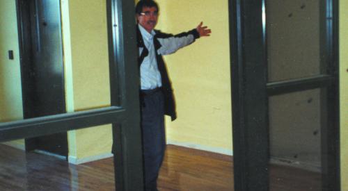 Elevator shafts in multistory buildings are isolated from corridors by using “vestibules” or air-sealed entryways that provide a secondary air barrier when elevator doors are opened