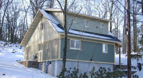 BPC Green Builders built this custom home in the cold climate in New Fairfield, CT, and certified it to DOE Zero Energy Ready Home specifications in 2014.