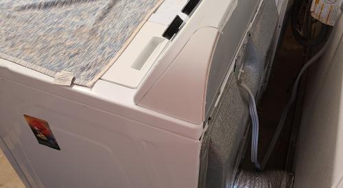 Position the clothes dryer to minimize exhaust duct length and make flexible exhaust ducts as compact and straight as possible