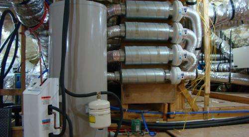 The Durable Energy home is equipped with a water filtration system, which uses ultrafine membranes and carbon filters to filter city water or harvested rainwater to “bottled water-quality” for drinking water in the disaster-resilient home.