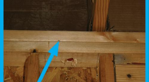 Right – Continuous top plate installed