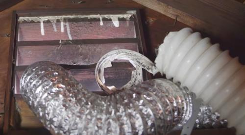 Exhaust fan ducts should be made of rigid metal ducting not flexible corrugated ducts like these and the ducts should be attached to the roof or soffit to vent completely to the outside not left open in the attic near an attic vent
