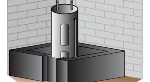 Flood walls can be built around a water heater to protect it from flood waters