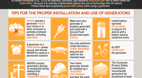 Generate Safety - Tips for the proper installation and use of generators