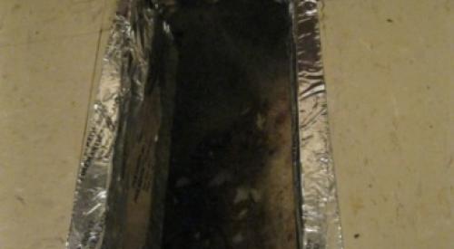 Manually seal around ceiling registers with foil tape