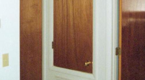 Right: A well-constructed air handler closet