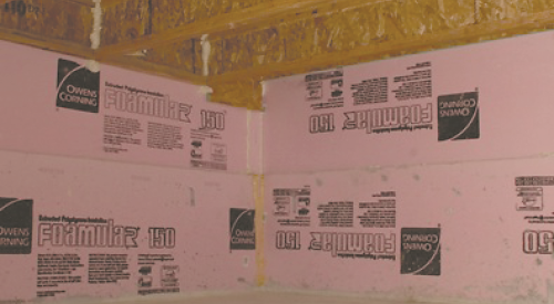 Right - This unvented crawlspace is insulated along interior walls with rigid foam and air-sealed by covering the floor with vapor retarder that is sealed to the rigid foam which is taped at the seams. 