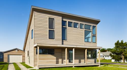 John Hubert Associates' built this custom home in the mixed-humid climate in North Cape May, NJ, and certified it to DOE Zero Energy Ready Home specifications in 2014. 